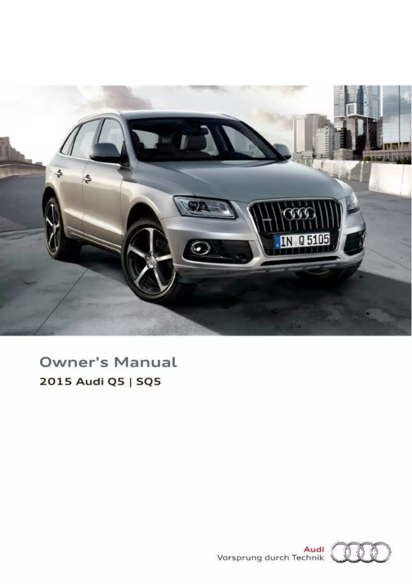 Page 1 de la notice Manuel utilisateur Audi SQ5 (2015)