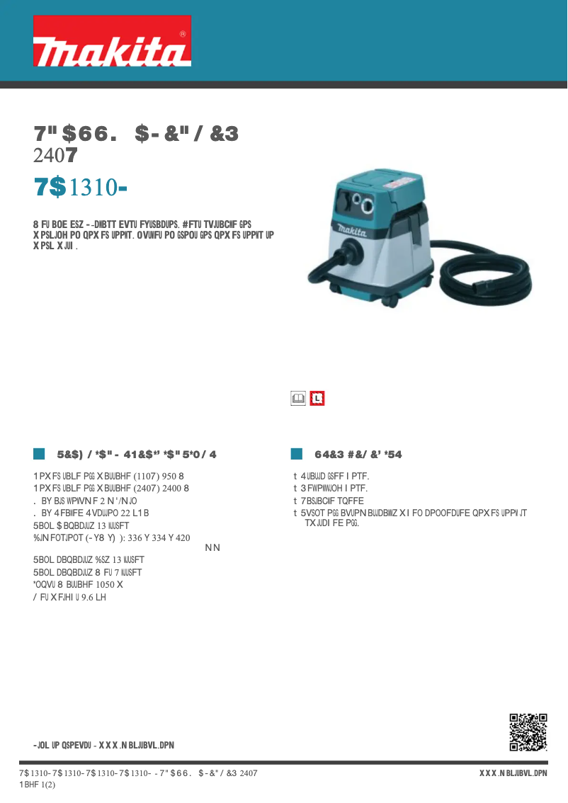 Image de la première page du manuel de l'appareil VC1310L