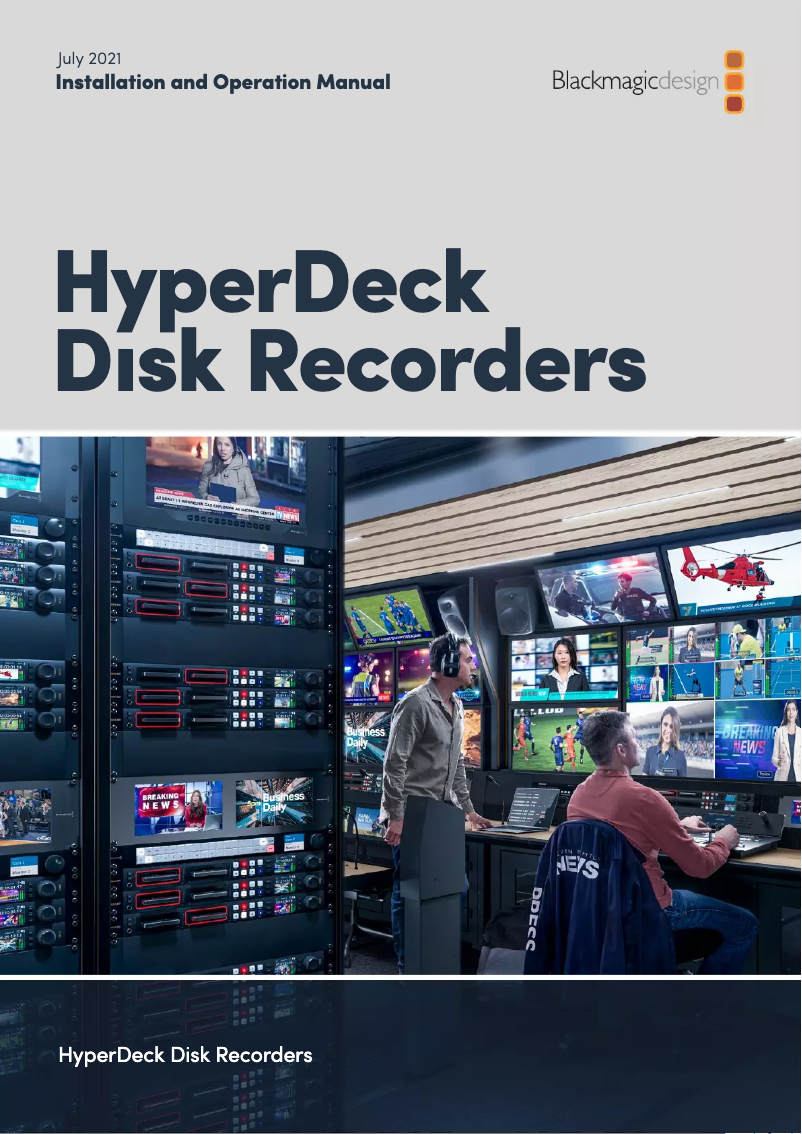 Page n°1 - Manuel utilisateur Blackmagic Design HyperDeck Studio 4K Pro
