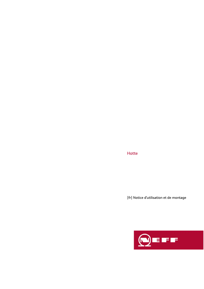 Page n°1 - Manuel utilisateur Neff D95BHM4N0