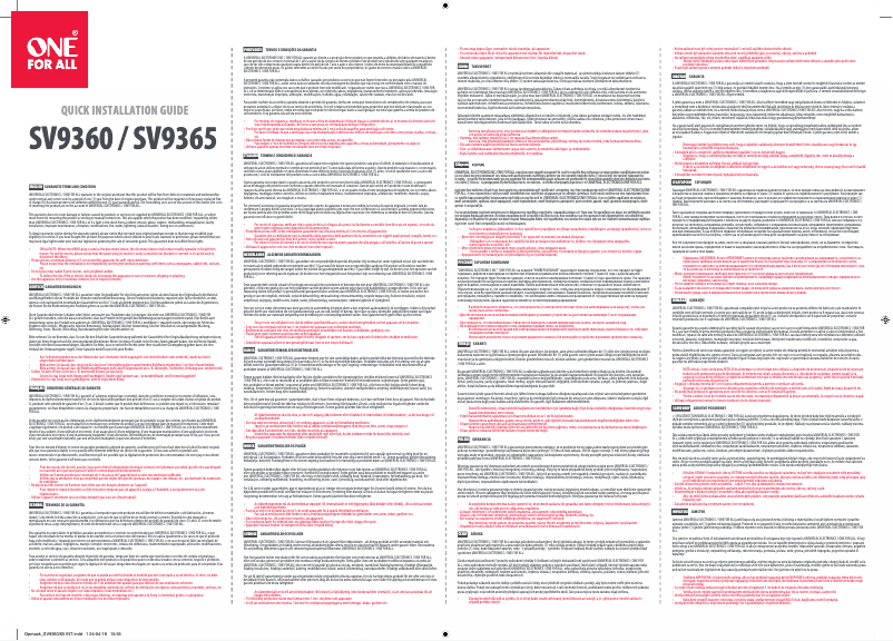Image de la première page du manuel de l'appareil SV 9360
