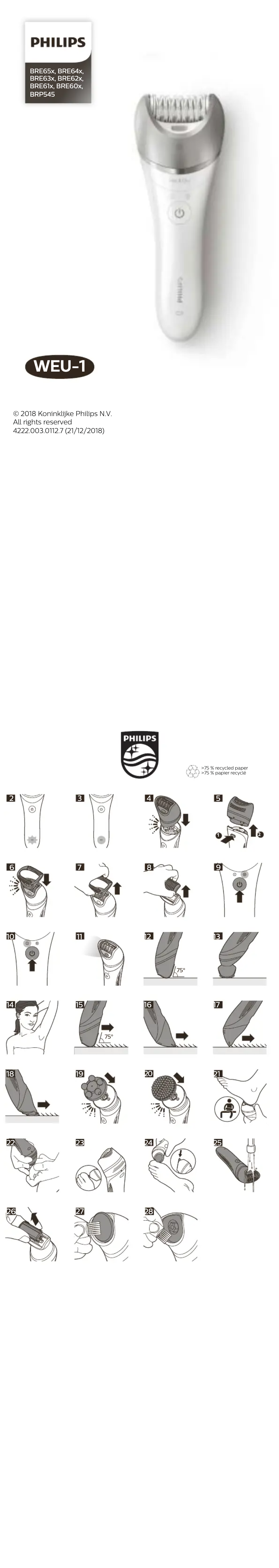 Image de la première page du manuel de l'appareil Satinelle Advanced BRE632