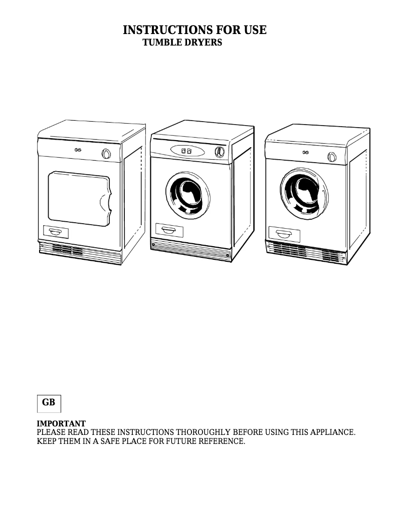 Page n°1 - Manuel utilisateur White Knight 72AW