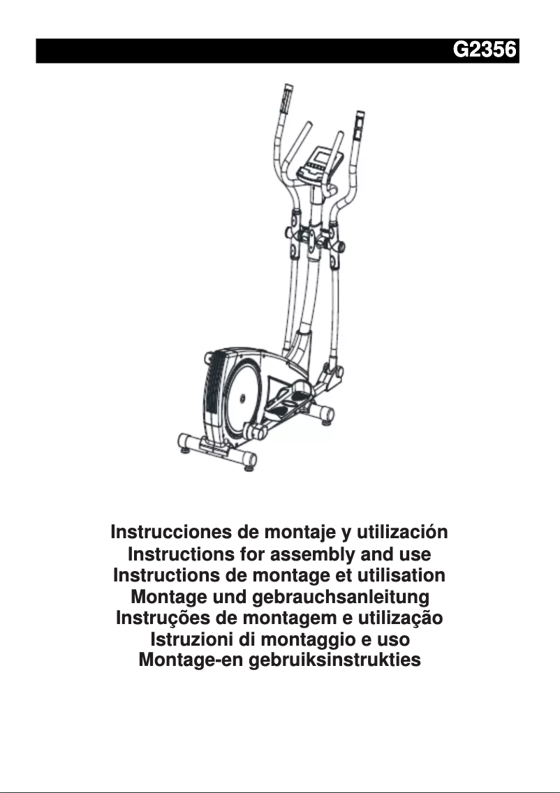 Page 1 of the manual User Manual BH Fitness BWG2356