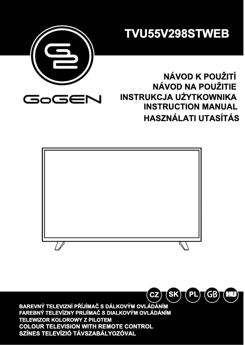 Page 1 de la notice Manuel utilisateur GoGen TVU55V298STWEB