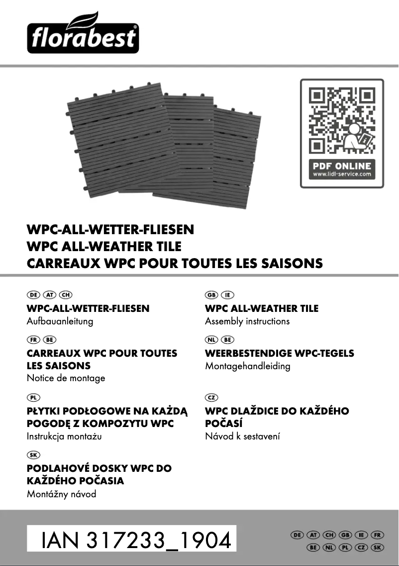 Page n°1 - Manuel utilisateur Florabest IAN 317233