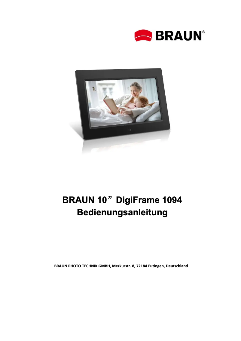 Página 1 del manual Manual de usuario Braun DigiFrame 1094