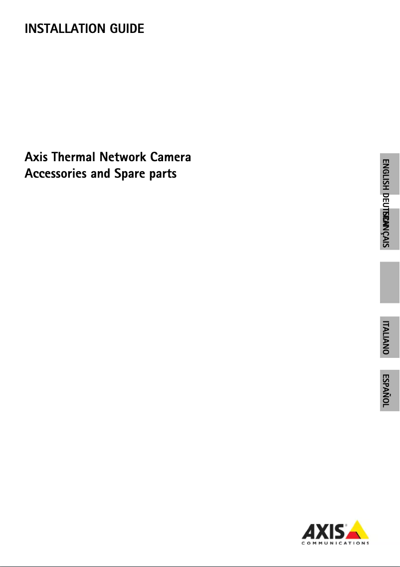 Page n°1 - Manuel utilisateur Axis Q1922
