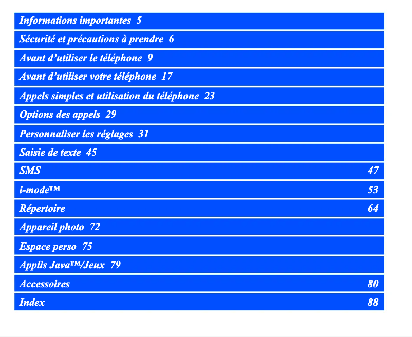 Image de la première page du manuel de l'appareil N343i