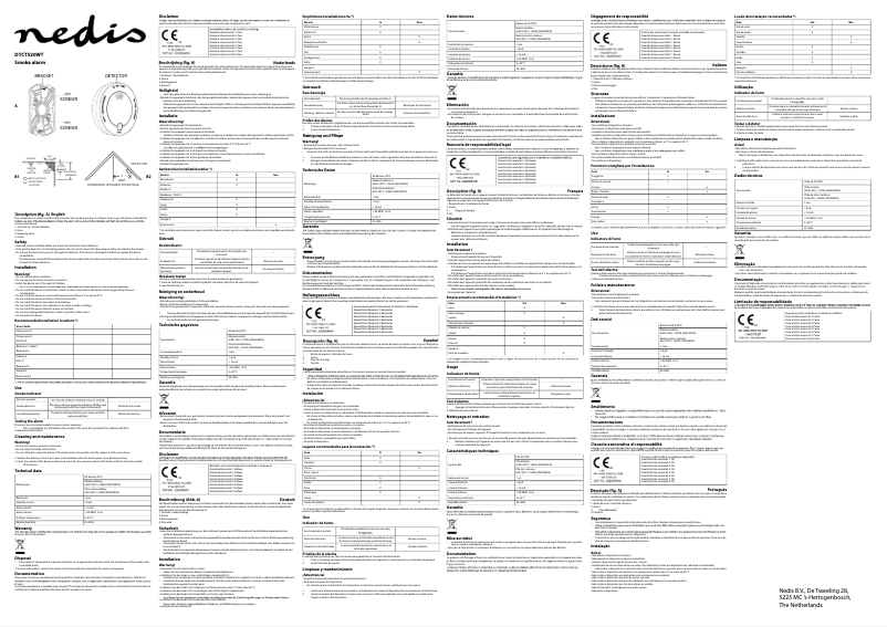 Page 1 de la notice Manuel utilisateur Nedis DTCTS20WT