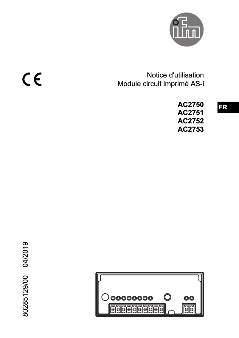 Image de la première page du manuel de l'appareil AC2752