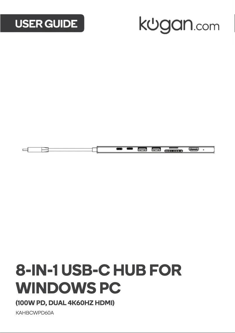 Image de la première page du manuel de l'appareil KAHBCWPD60A