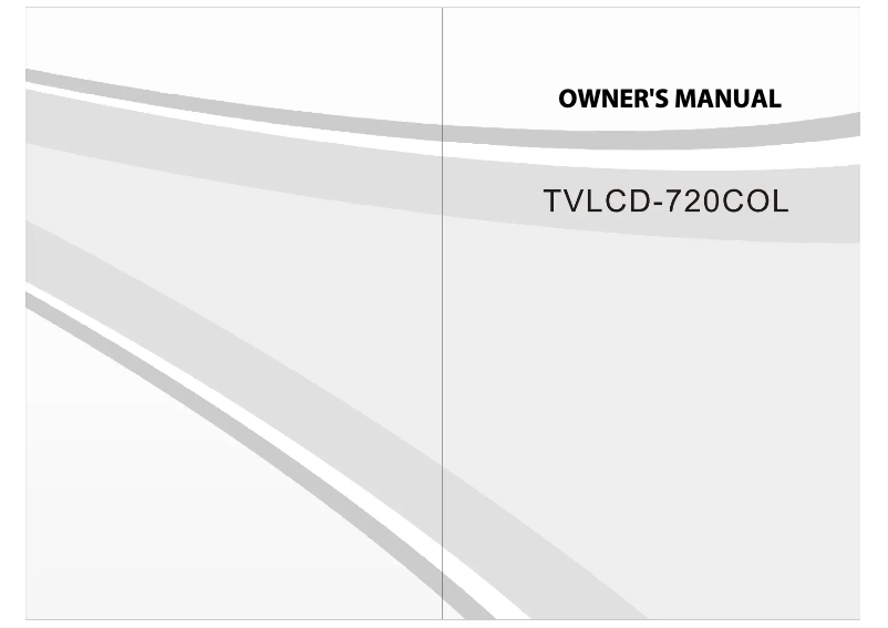 Image de la première page du manuel de l'appareil TVLCD-720COL