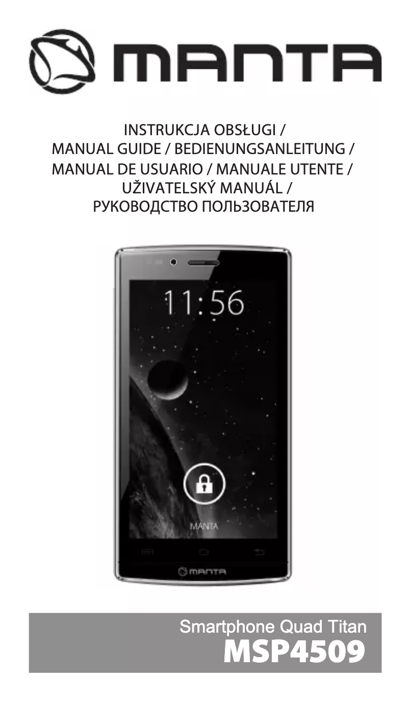 Page n°1 - Manuel utilisateur Manta MSP4509