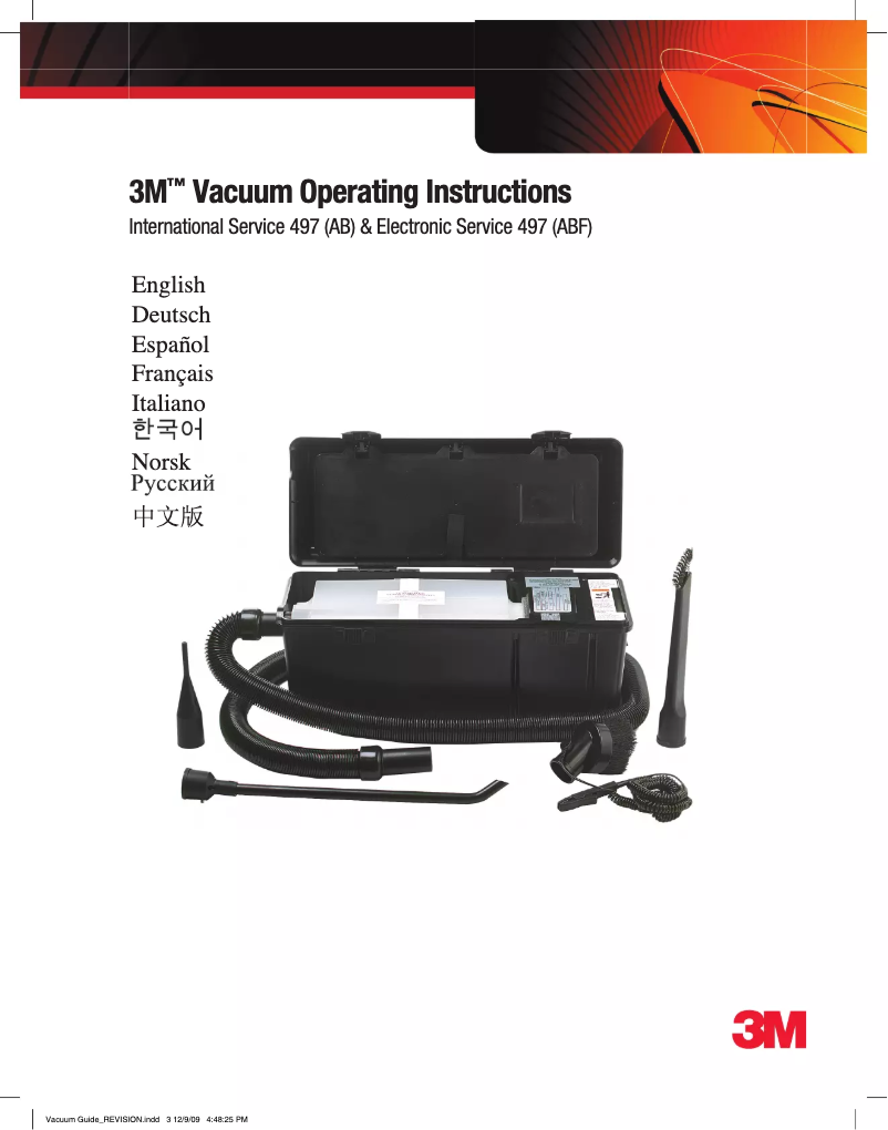 Page 1 de la notice Manuel utilisateur 3M 497AJM