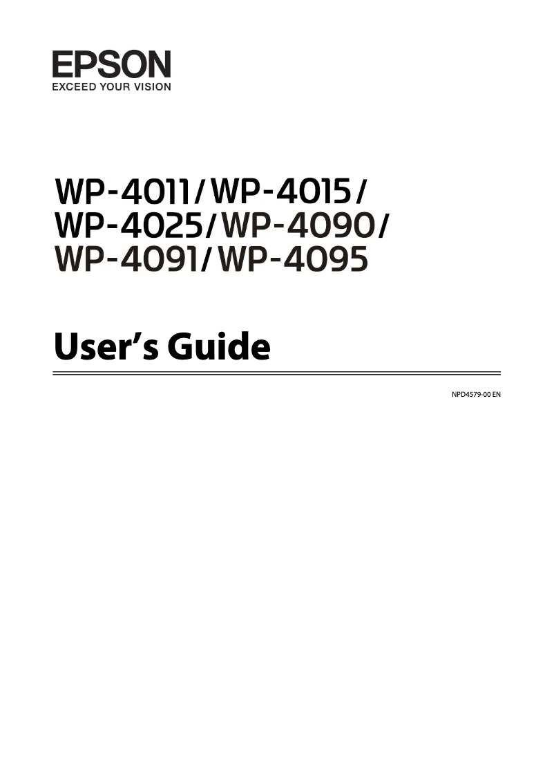 Page n°1 - Manuel utilisateur Epson WorkForce Pro WP4025