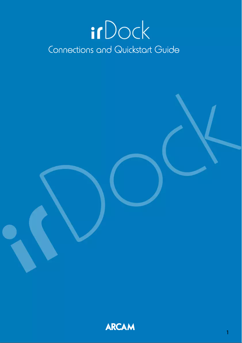 Page n°1 - Manuel utilisateur Arcam irDock