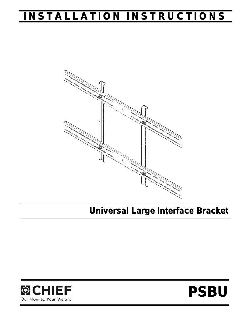 Page 1 de la notice Manuel utilisateur Chief PSBUB