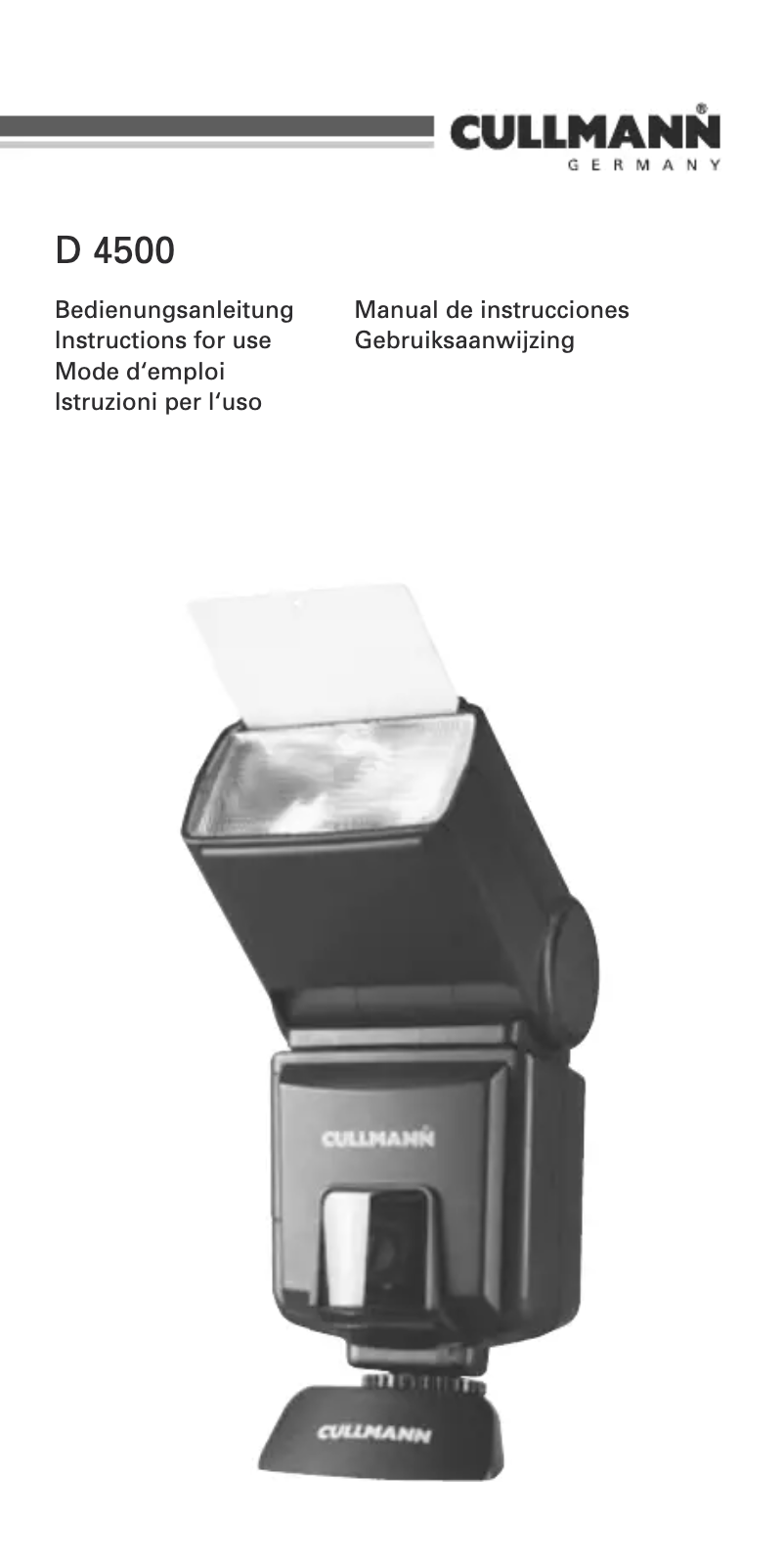 Image de la première page du manuel de l'appareil D 4500