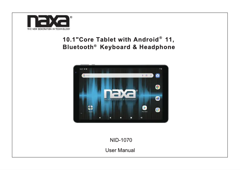 Page 1 de la notice Manuel utilisateur Naxa NID-1070