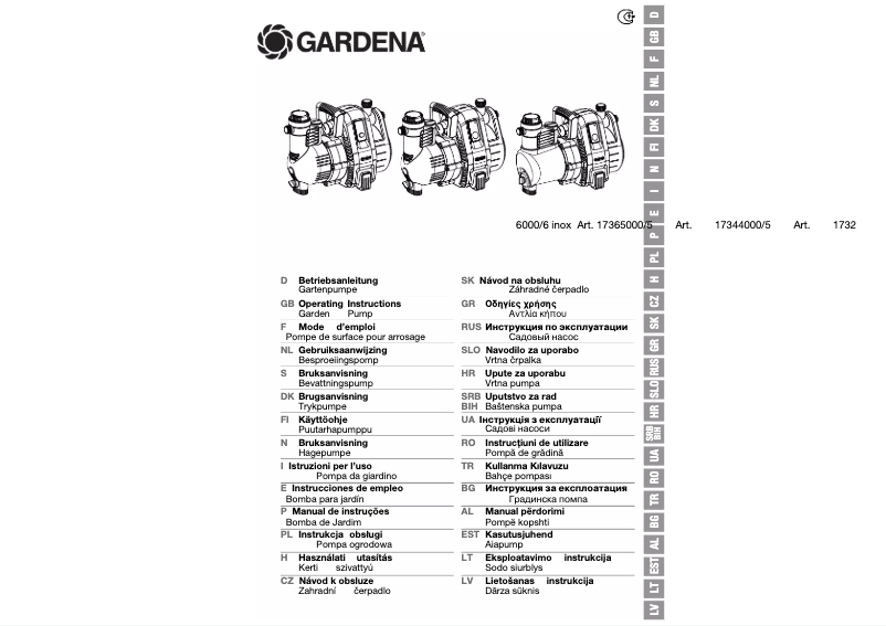 Page n°1 - Manuel utilisateur Gardena Comfort 4000/5