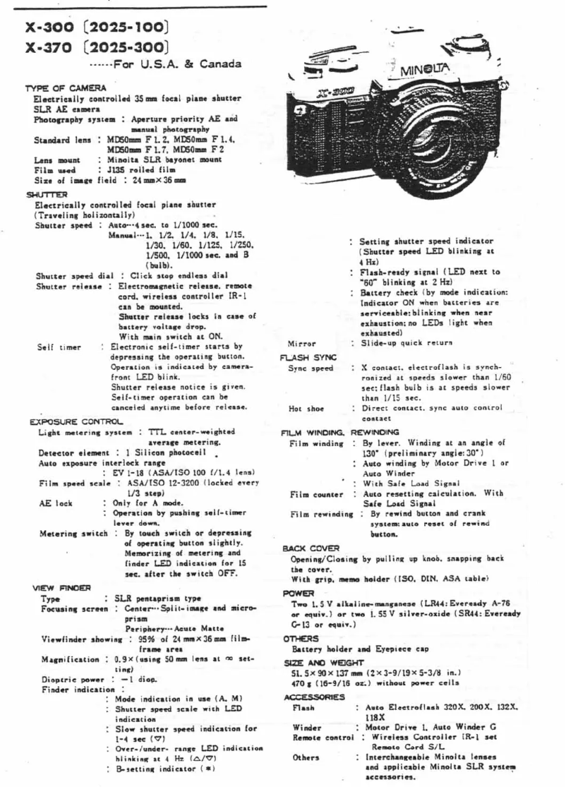Page n°1 - Manuel utilisateur Konica Minolta X-300