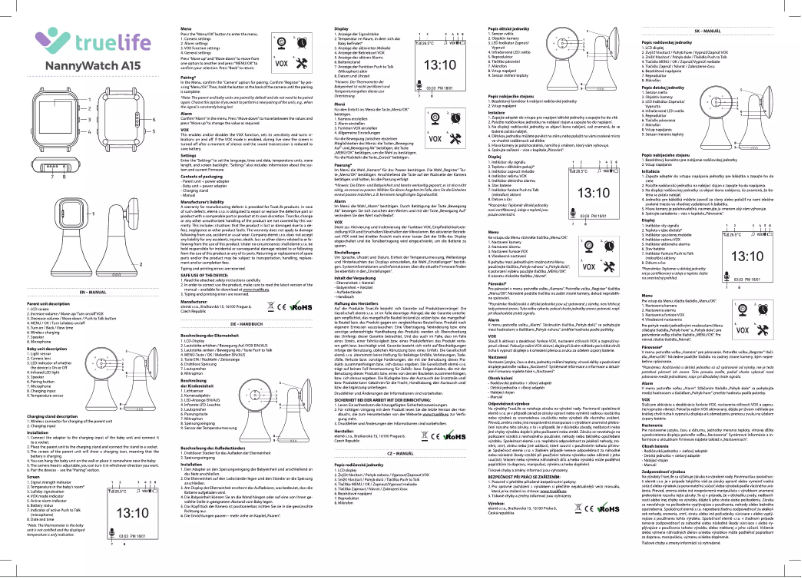 Page 1 de la notice Manuel utilisateur TrueLife NannyWatch A15
