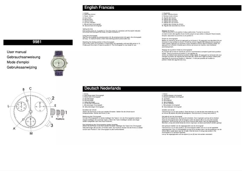 Image de la première page du manuel de l'appareil 9981