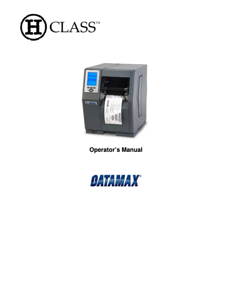 Page 1 de la notice Manuel utilisateur Datamax-O'neil H-Class H4212X