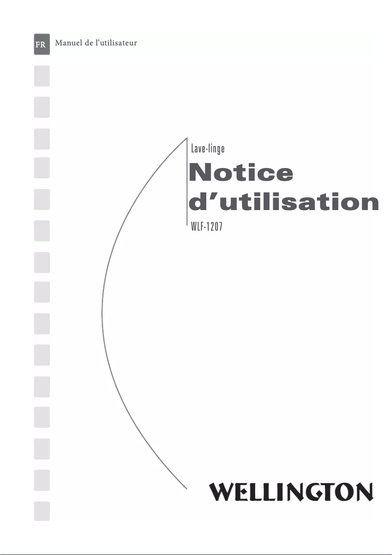 Page n°1 - Manuel utilisateur Wellington WLF-1207