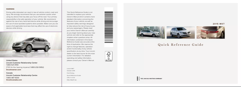 Image de la première page du manuel de l'appareil MKT (2015)