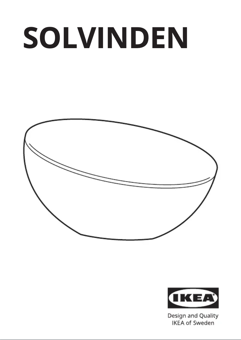 Image de la première page du manuel de l'appareil SOLVINDEN 905.136.99