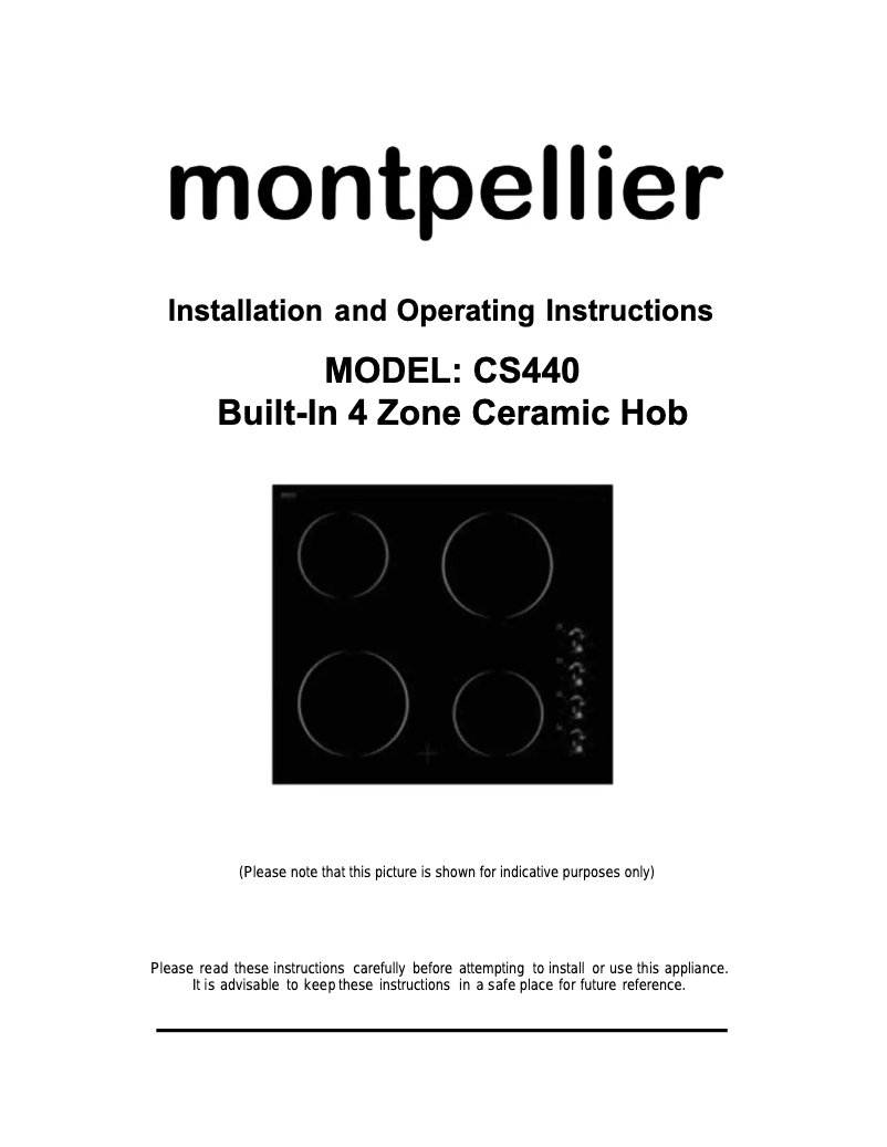 Page 1 de la notice Manuel utilisateur Montpellier CS440