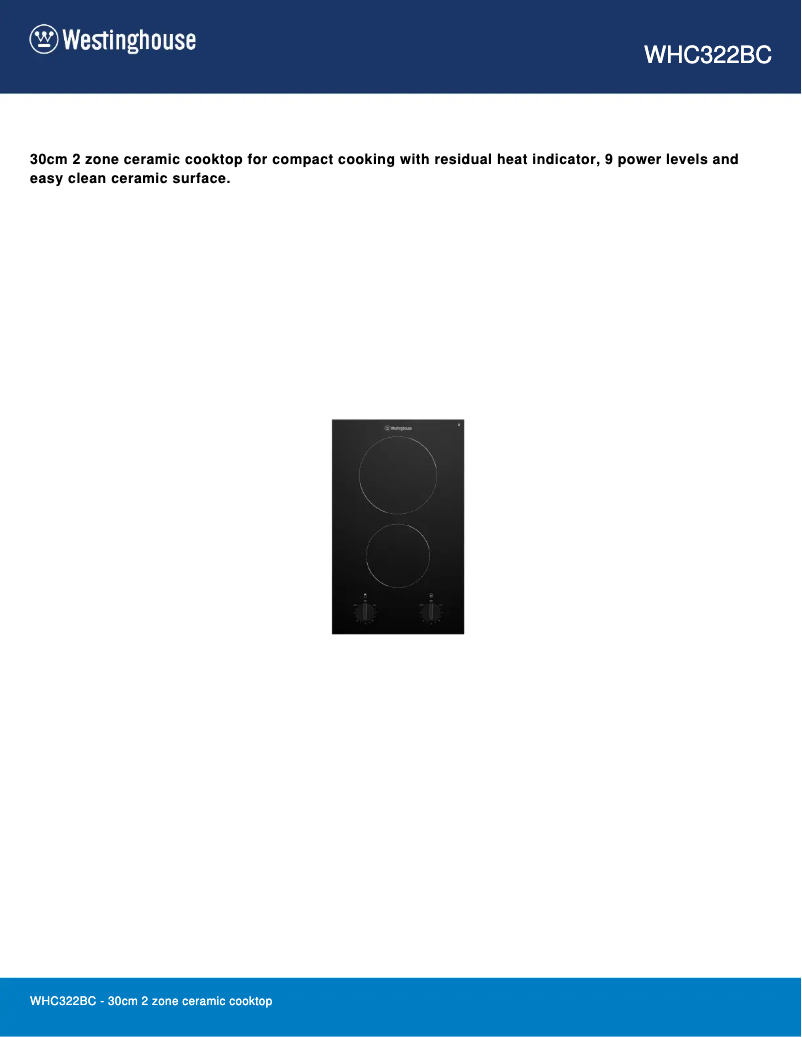 Image de la première page du manuel de l'appareil WHC322BC