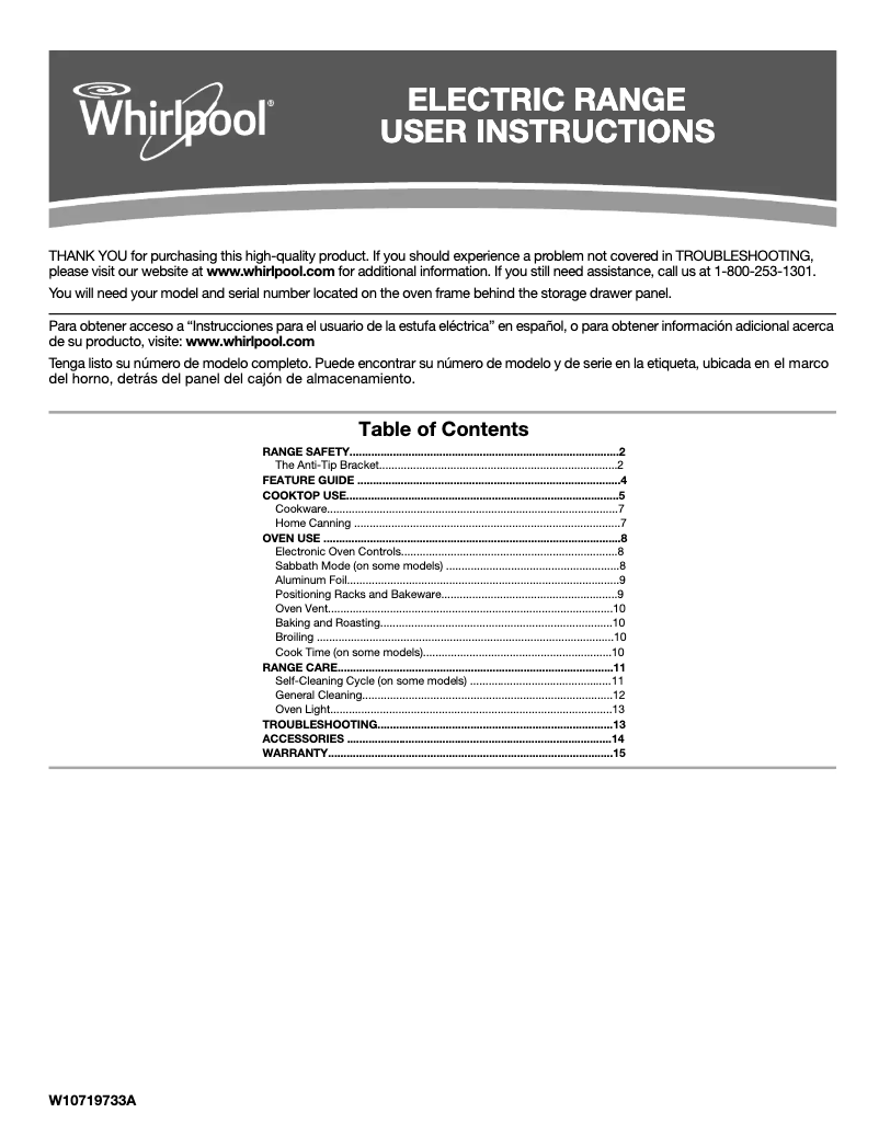 Image de la première page du manuel de l'appareil WFC150M0EB