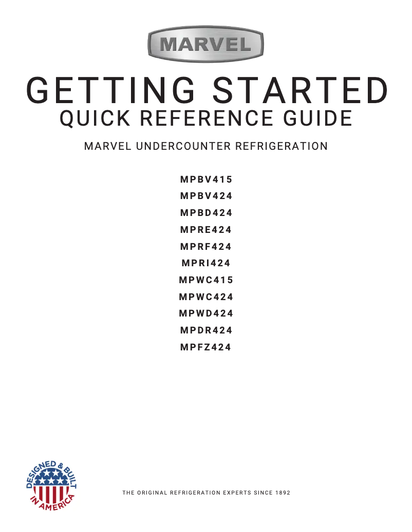 Image de la première page du manuel de l'appareil MPRI424