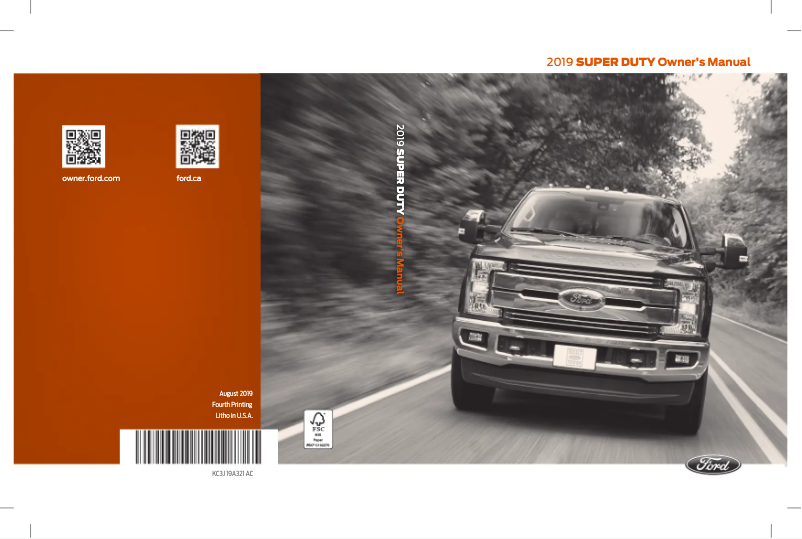 Page n°1 - Manuel utilisateur Ford Super Duty (2019)