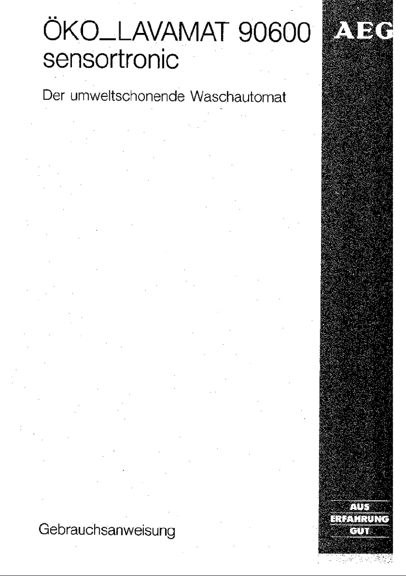 Image de la première page du manuel de l'appareil Lavamat 90600