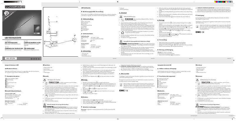 Page n°1 - Manuel utilisateur Livarno Lux IAN 89284