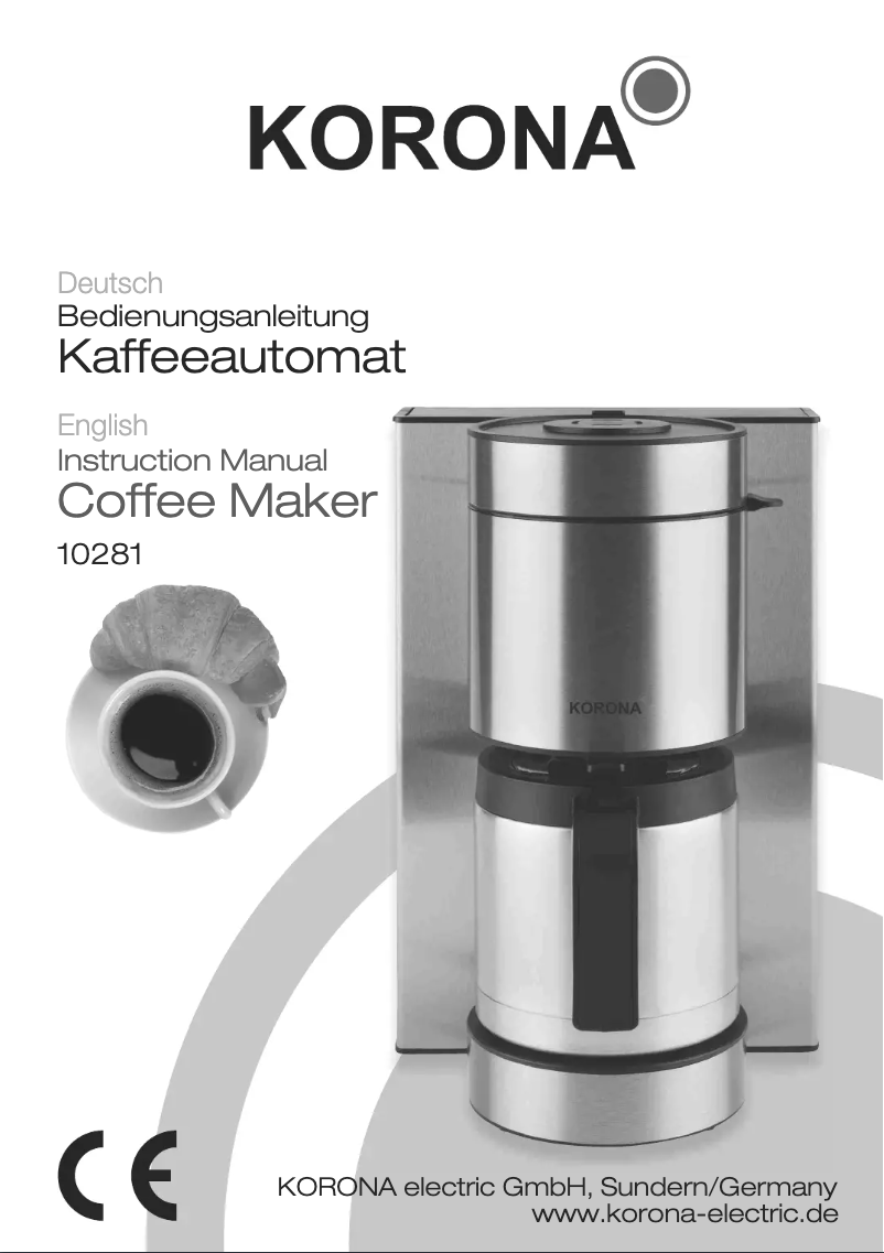 Page n°1 - Manuel utilisateur Korona 10281