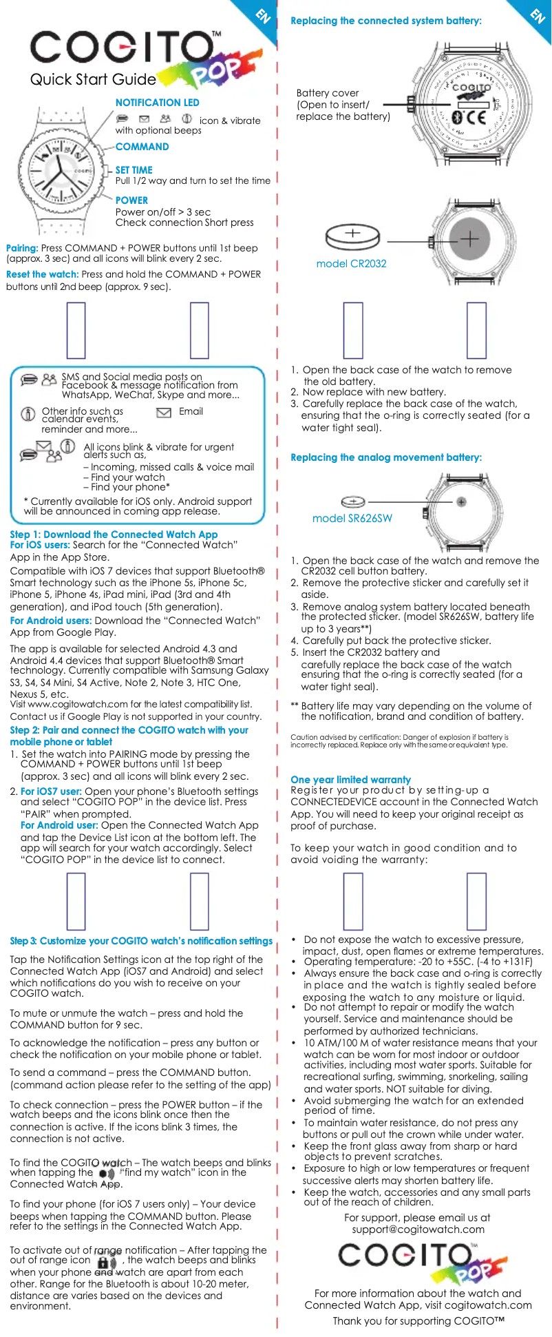 Image de la première page du manuel de l'appareil Pop