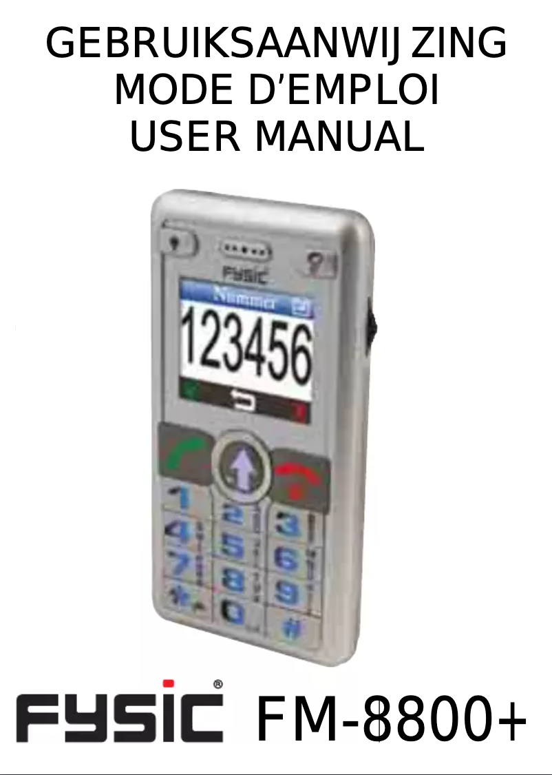 Page 1 de la notice Manuel utilisateur Fysic FM-8800+