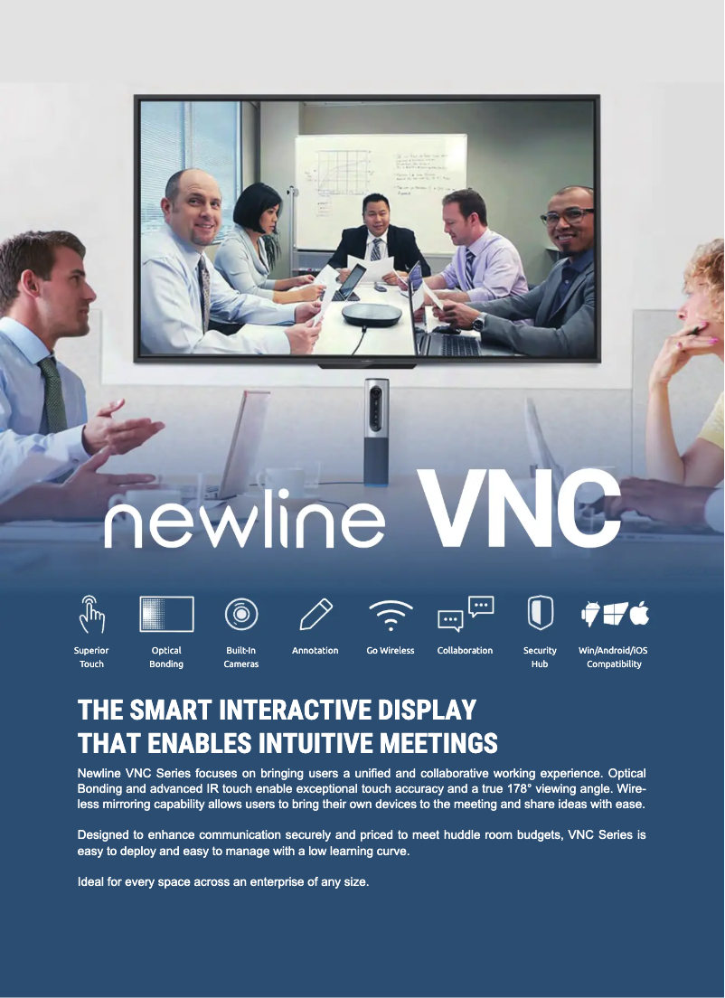 Page n°1 - Fiche technique Newline TT-6519VNC