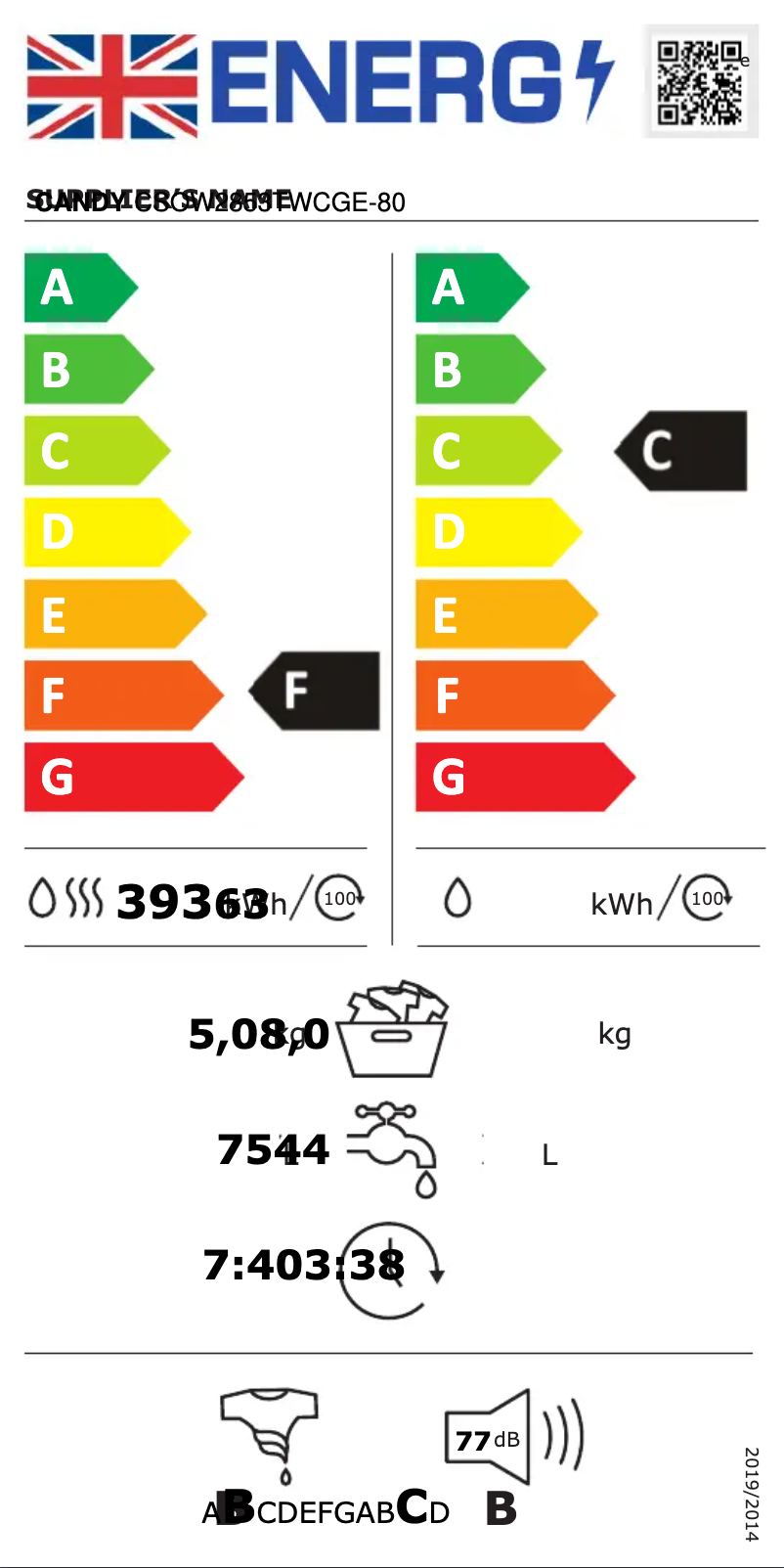 Image de la première page du manuel de l'appareil CSOW2853TWCGE-80