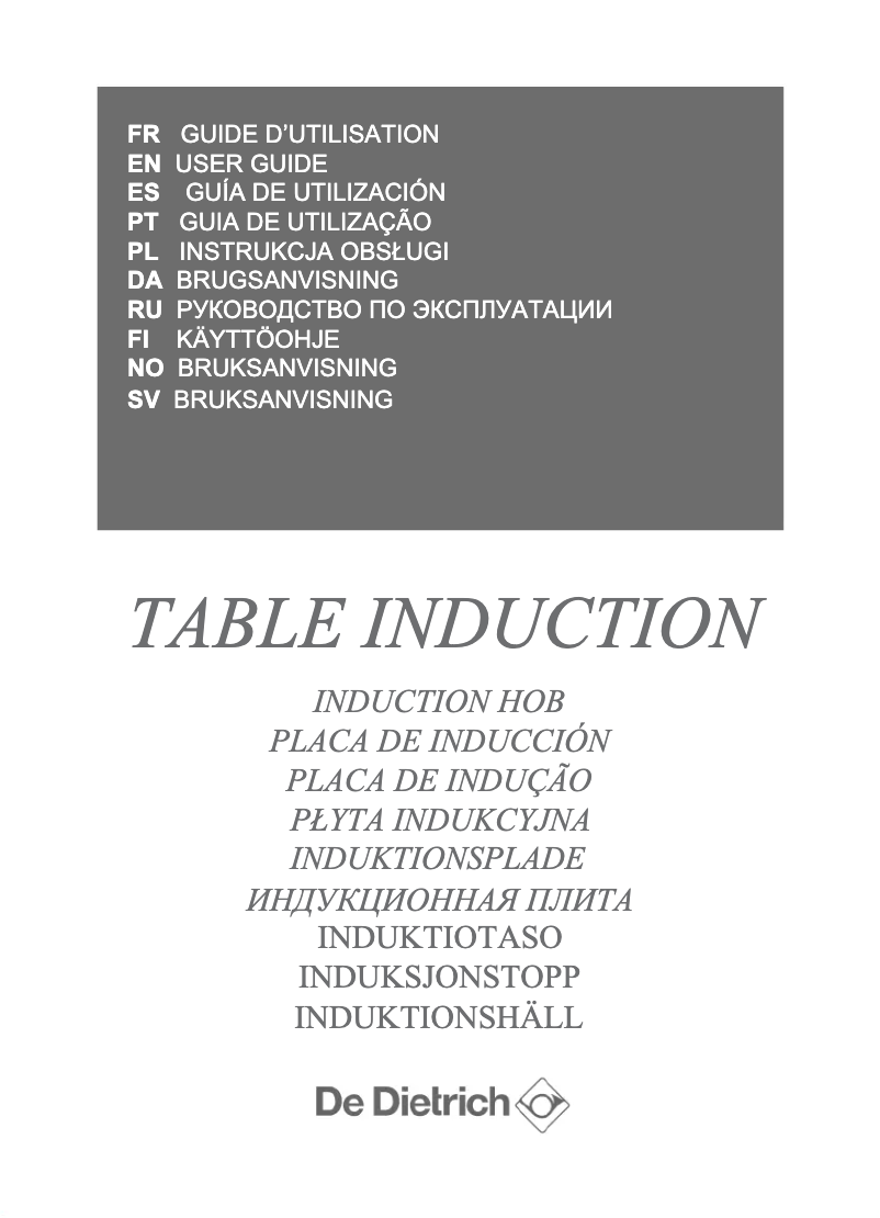 Page n°1 - Manuel utilisateur De Dietrich DPI7884W