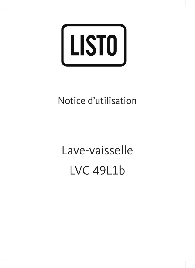 Page 1 de la notice Manuel utilisateur Listo LVC 49L1b