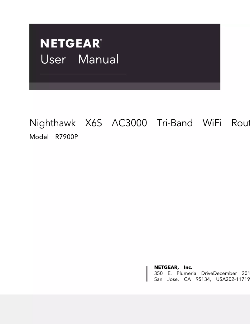Page 1 de la notice Manuel utilisateur Netgear Nighthawk X6S R7900P