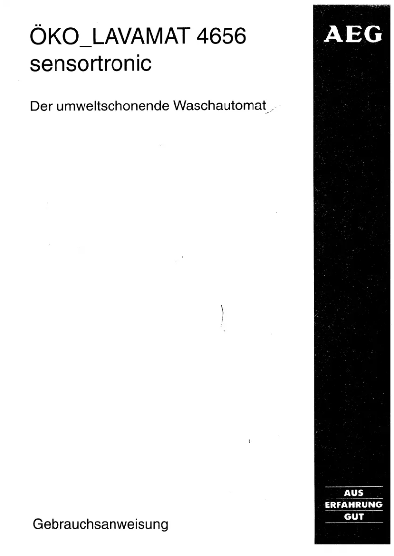 Page n°1 - Manuel utilisateur AEG Lavamat 4656