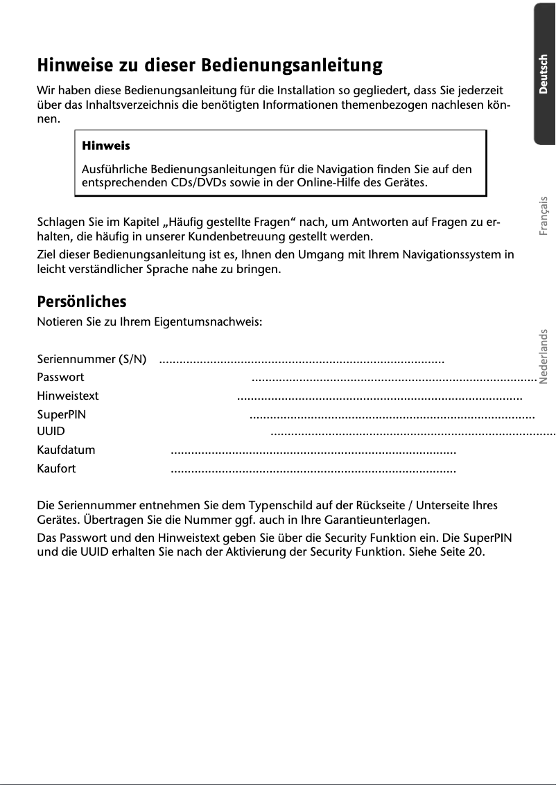 Image de la première page du manuel de l'appareil GoPal P5435