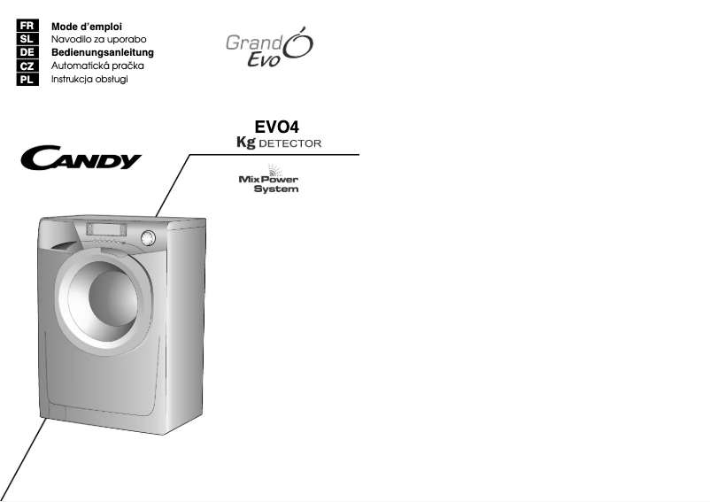Page n°1 - Manuel utilisateur Candy EVO4 1274LW-S
